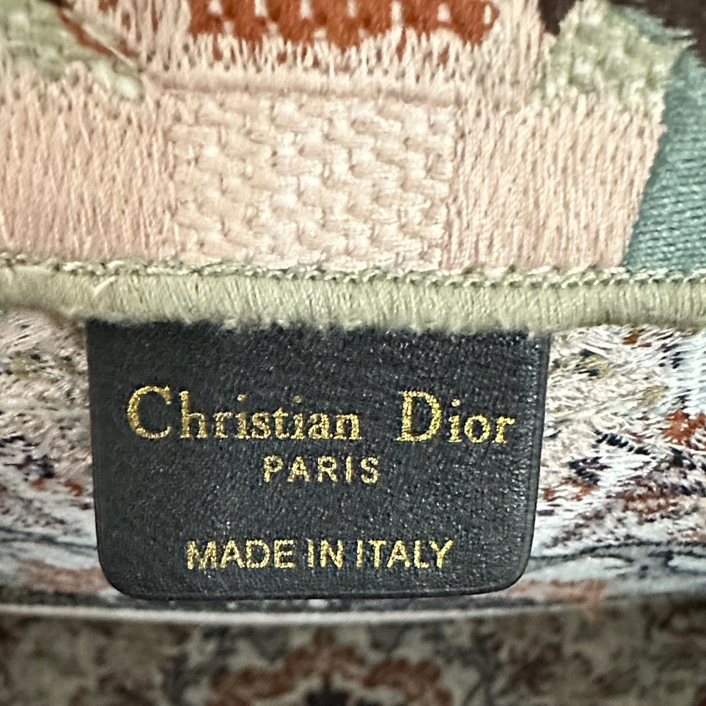 Dior Olive, Navy & Pink Kaleidoscope Book Tote - Picture 2 of 3
